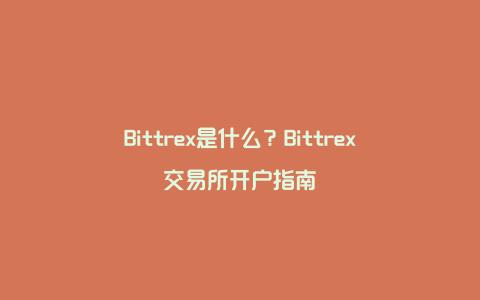 Bittrex是什么？Bittrex交易所开户指南